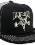 THRASHER EMBROIDERED SKATE GOAT MESH CAP BLACK/GREY
