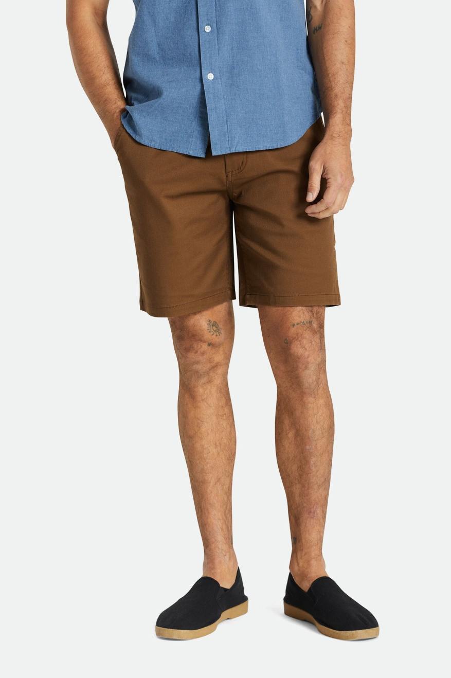 BRIXTON CHOICE CHINO SHORT 19&quot; DARK EARTH - The Drive Skateshop