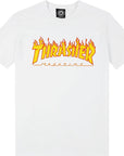 THRASHER YOUTH FLAME LOGO TEE WHITE - The Drive Skateshop