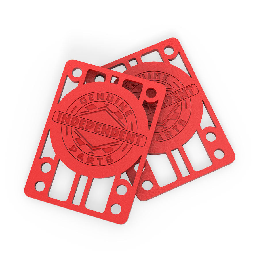 INDEPENDENT RISERS RED 1/8&quot; - The Drive Skateshop