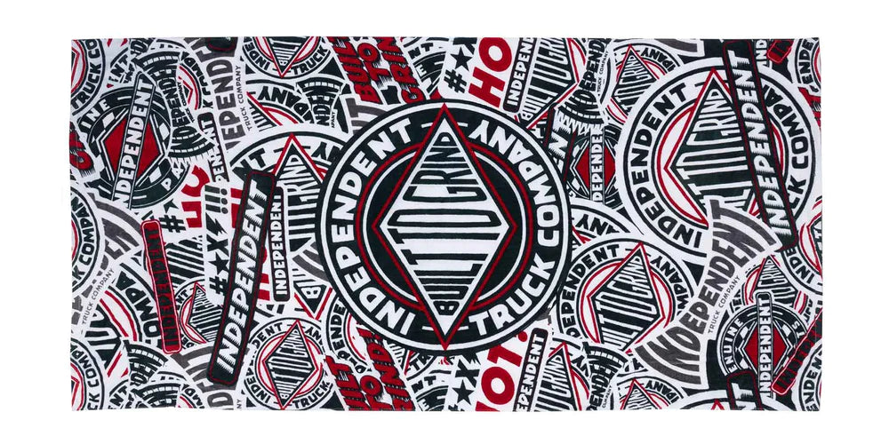 INDEPENDENT TOWEL BTG PATTERN BLACK/RED