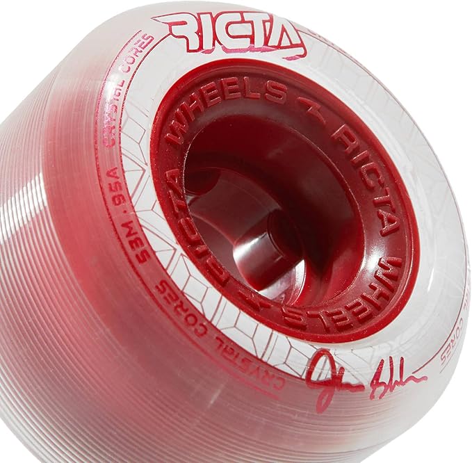 RICTA WHEELS SHANAHAN CRYSTAL CORES CLEAR METAL RED 95A (53MM) - The Drive Skateboard Shop