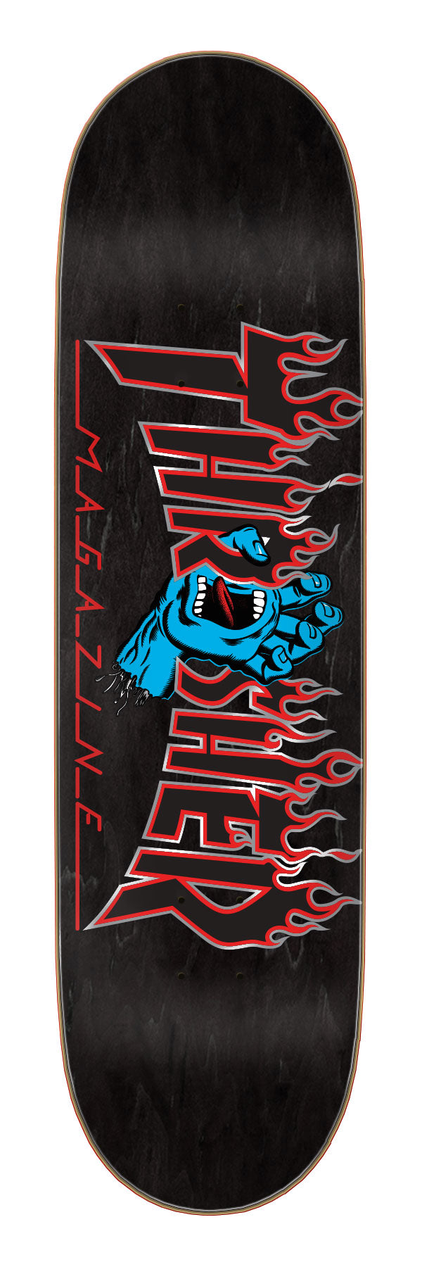 SANTA CRUZ X THRASHER DECK SCREAMING HAND FLAME LOGO (8.5&quot;) - The Drive Skateshop
