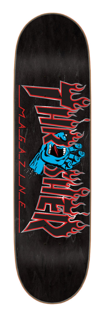 SANTA CRUZ X THRASHER DECK SCREAMING HAND FLAME LOGO (8.5