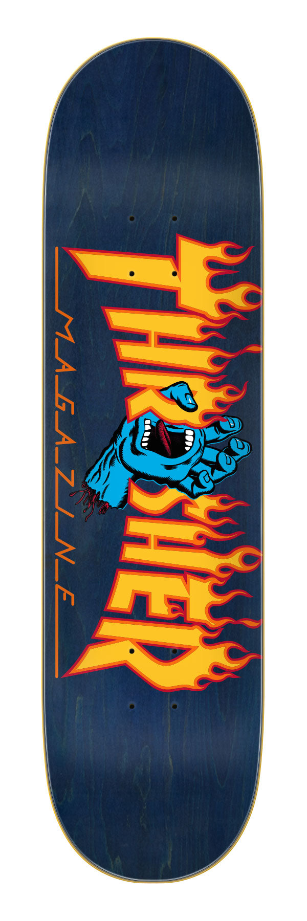SANTA CRUZ X THRASHER DECK SCREAMING HAND FLAME LOGO (8.25&quot;) - The Drive Skateshop