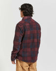 BRIXTON ARCTIC STRETCH FLEECE CORDOVAN RED/WASHEV NAVY PLAID