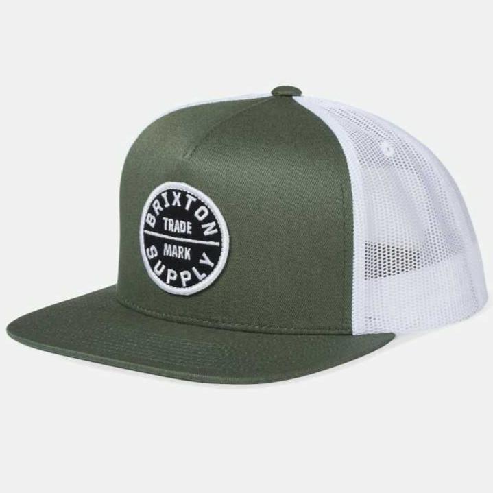 BRIXTON OATH MP TRUCKER HAT AGAVE GREEN/WHITE