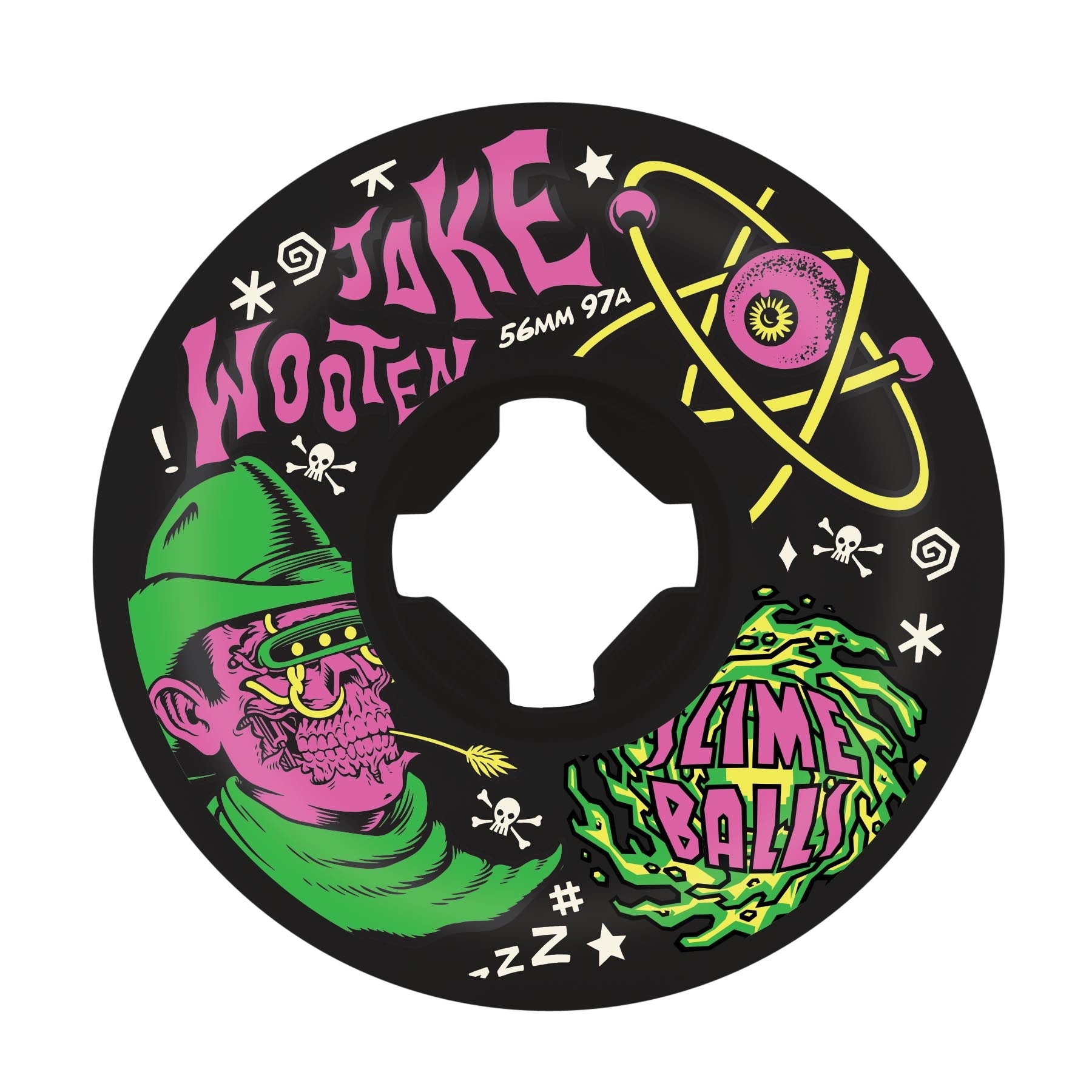 SLIME BALLS WHEELS JAKE WOOTEN FEVER DREAM VOMIT MINI BLACK 97A (56MM) - The Drive Skateboard Shop
