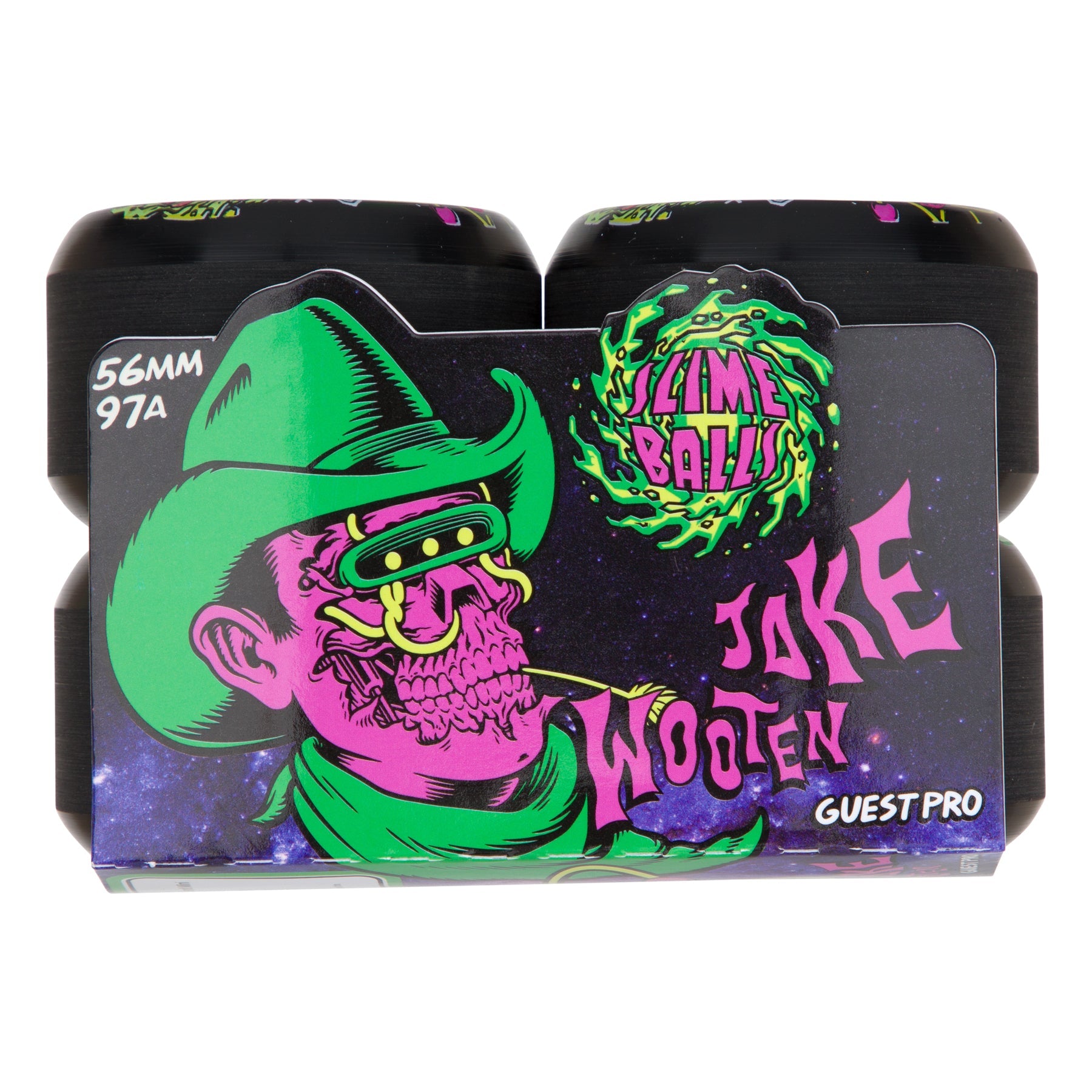 SLIME BALLS WHEELS JAKE WOOTEN FEVER DREAM VOMIT MINI BLACK 97A (56MM) - The Drive Skateboard Shop