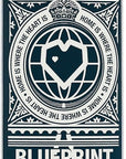 BLUEPRINT COMPLETE HOME HEART NAVY/WHITE (8") - The Drive Skateboard Shop