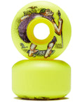 BONES WHEELS OG 100'S NEONDERTHAL V4 WIDE 100A (52MM) YELLOW - The Drive Skateboard Shop
