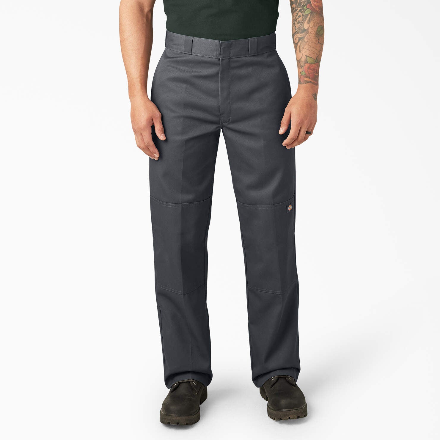DICKIES TWILL DOUBLE KNEE WORK PANT CHARCOAL