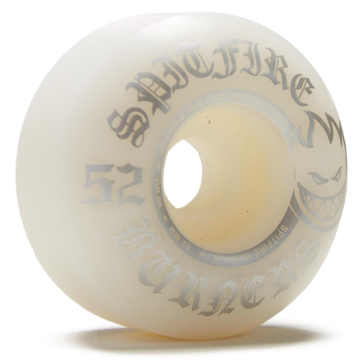 SPITFIRE WHEELS BURNERS WHITE/SILVER 99A (52MM)