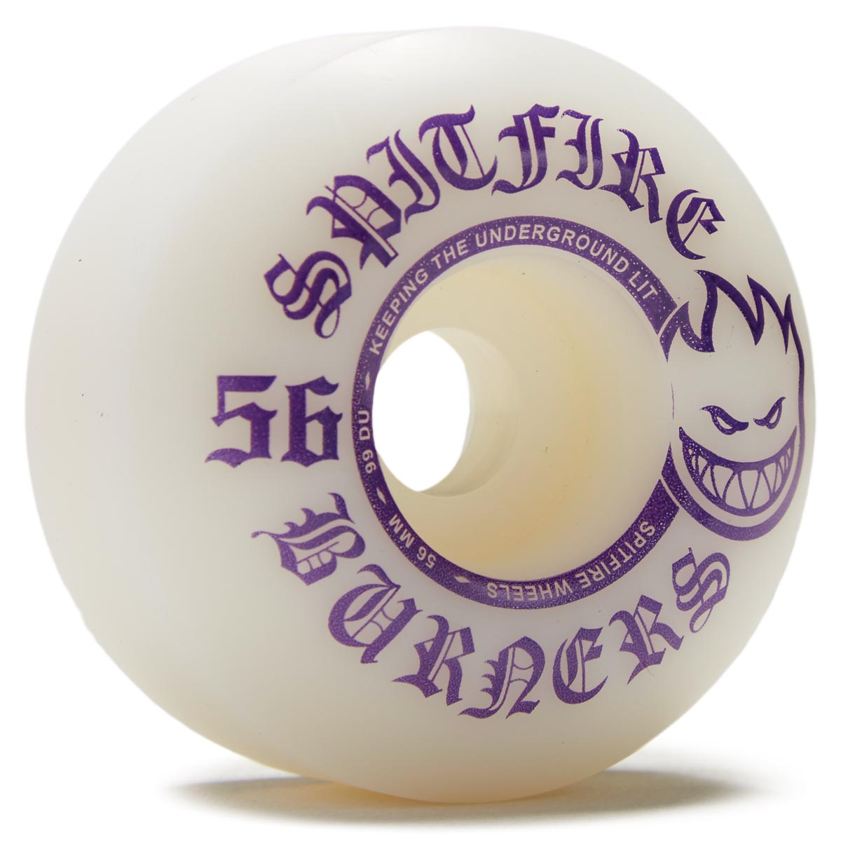 SPITFIRE WHEELS BURNERS WHITE/PURPLE 99A (56MM)