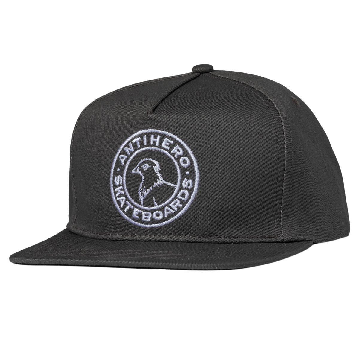 ANTIHERO BASIC PIGEON ROUND SNAPBACK CHARCOAL/WHITE