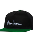 VENTURE BASIC 92' SNAPBACK BLACK/GREEN - The Drive Skateboard Shop
