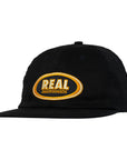 REAL OVAL STRAPBACK BLACK/ORANGE - The Drive Skateboard Shop