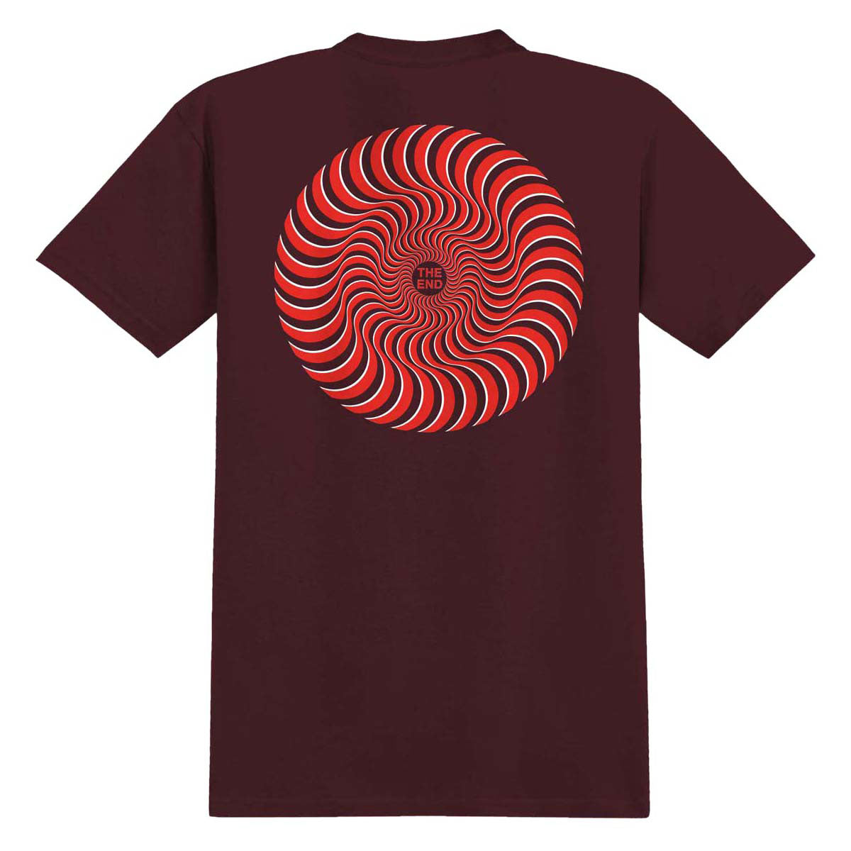 SPITFIRE CLASSIC SWIRL OVERLAY T-SHIRT BURGANDY