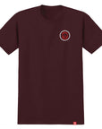 SPITFIRE CLASSIC SWIRL OVERLAY T-SHIRT BURGANDY
