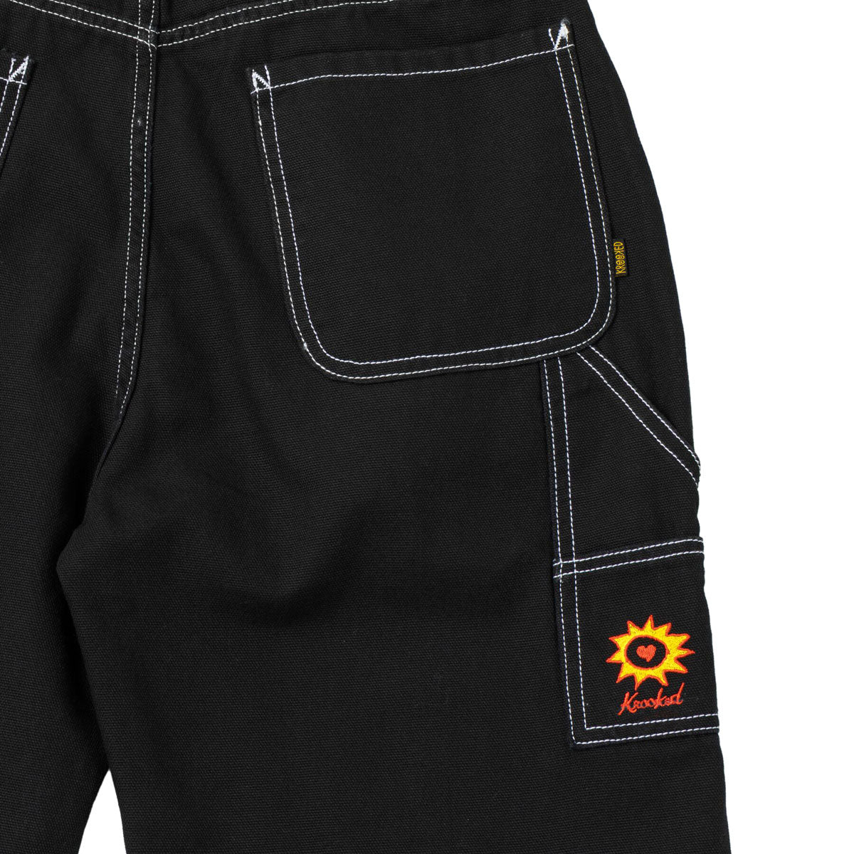 KROOKED SUN HEART CARPENTER PANT BLACK