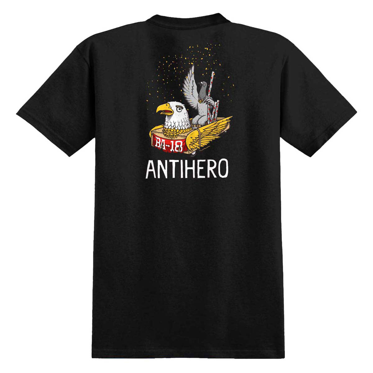 ANTIHERO BA FIRST RINGSPUN T-SHIRT BLACK