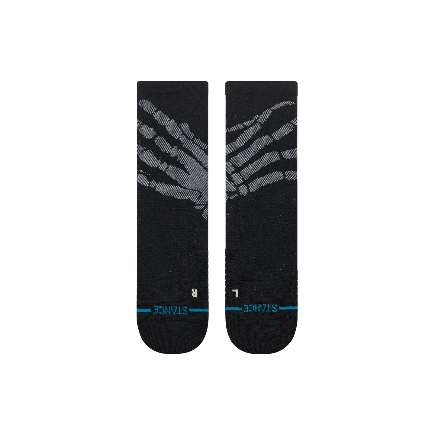 STANCE SOCKS X MISFITS HANDS PERFORMANCE CREW BLACK