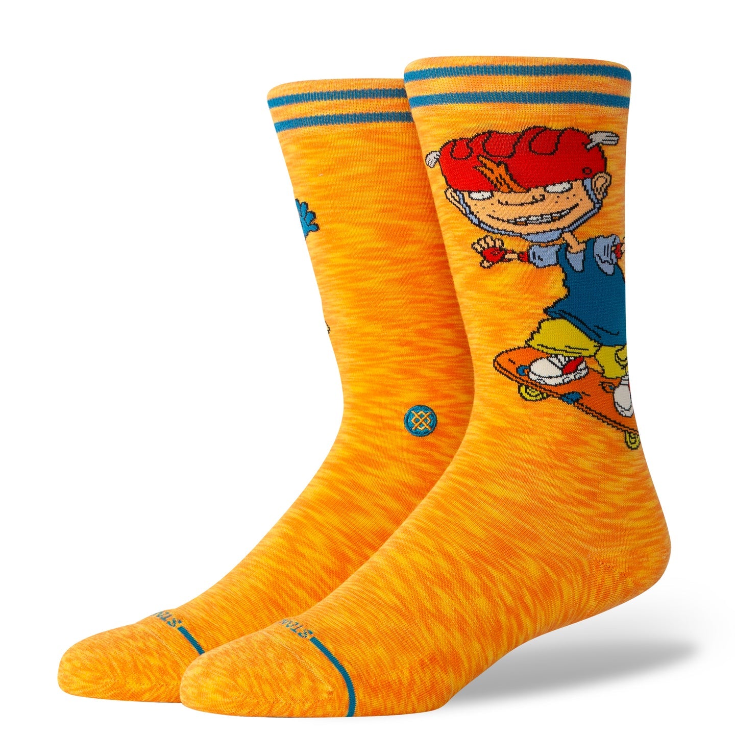 STANCE SOCKS X ROCKET POWER SAM AND TWISTER CREW ORANGE