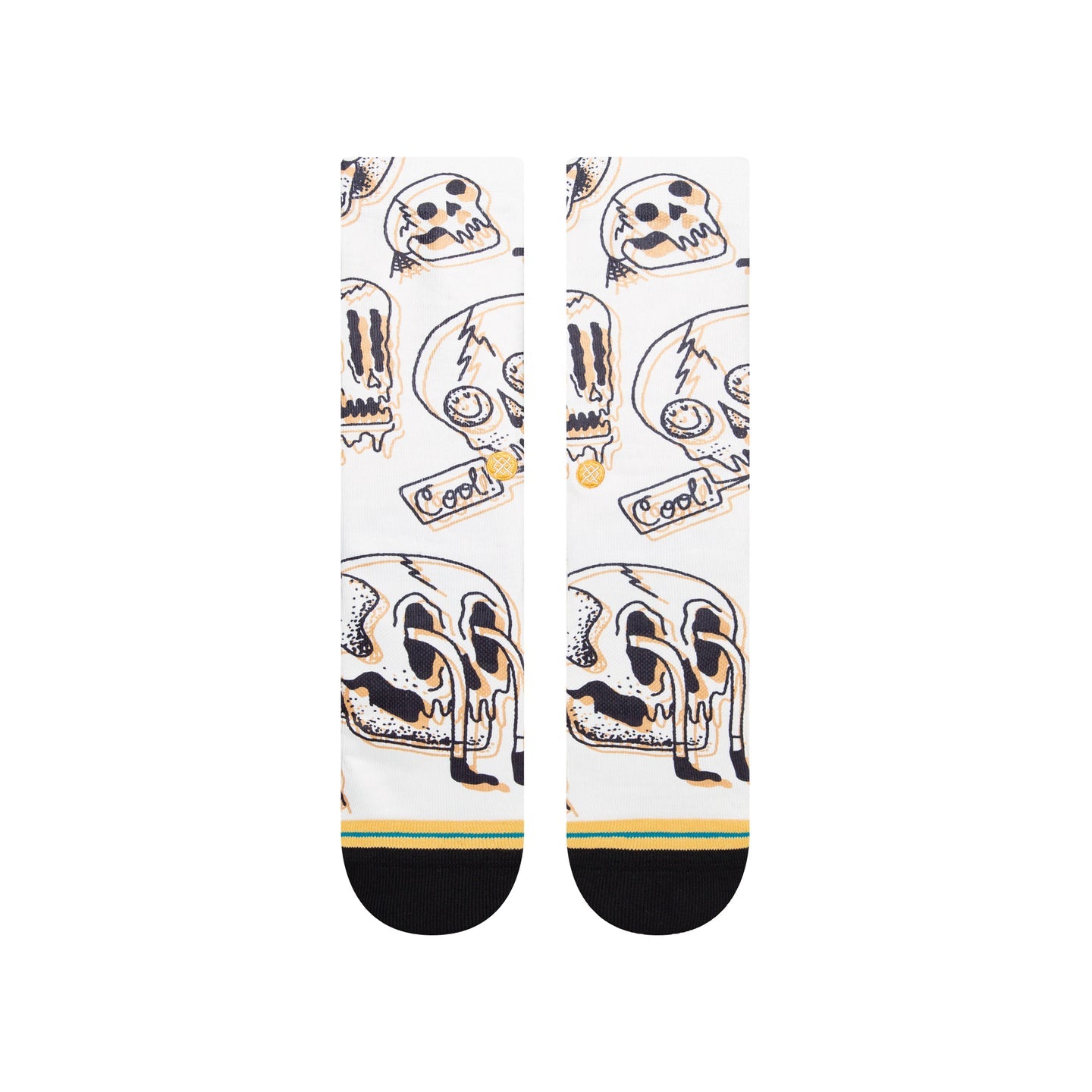 STANCE SOCKS TALKIN HEADS VINTAGE WHITE - The Drive Skateshop