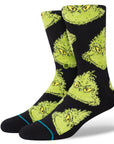 STANCE SOCKS GRINCH MEAN ONE - BLACK - The Drive Skateshop