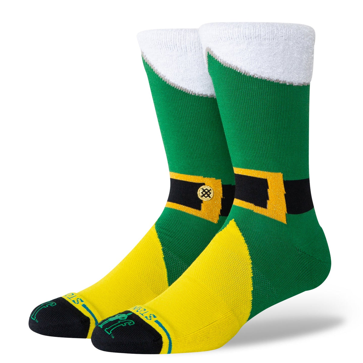 STANCE Elf Not a Costume socks in green with festive elf-inspired design