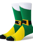 STANCE Elf Not a Costume socks in green with festive elf-inspired design