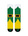 STANCE Elf Not A Costume socks in green with festive elf-inspired design