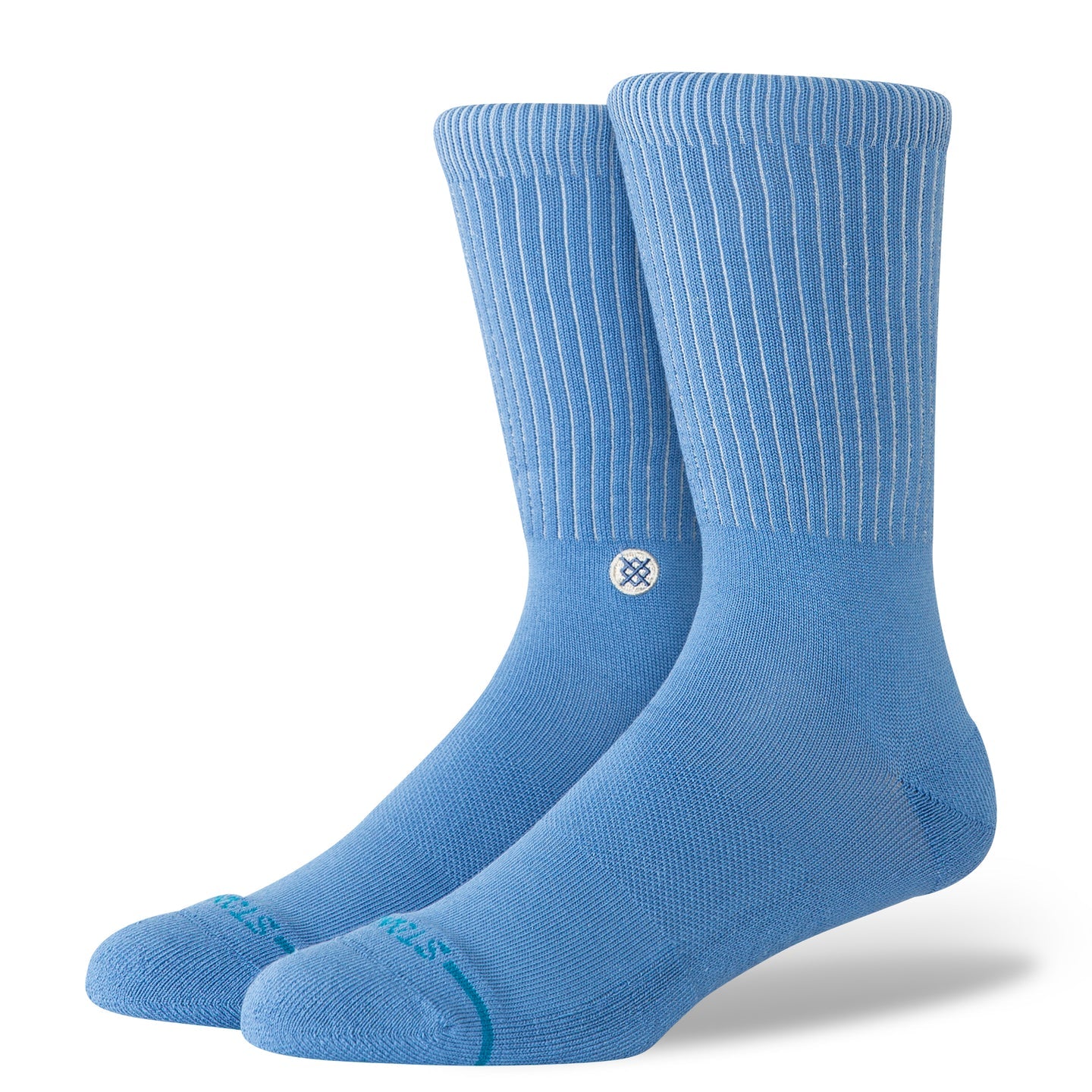 STANCE SOCKS ICON POP CREW CAPRI BLUE - The Drive Skateboard Shop