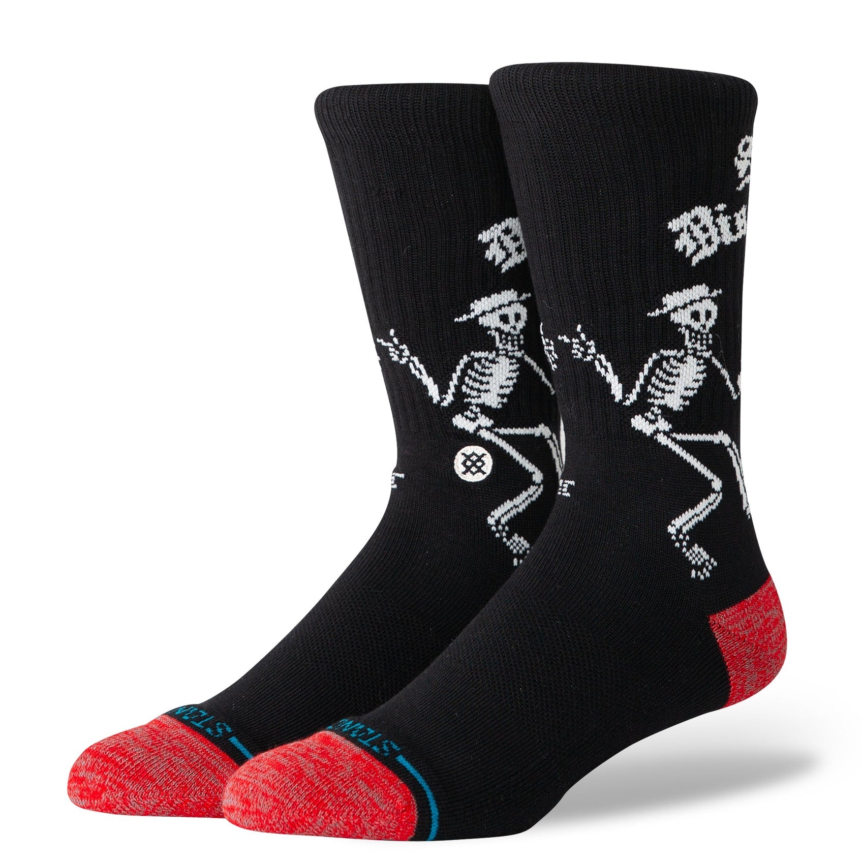 STANCE SOCKS SKELLY DANCING CREW BLACK - The Drive Skateboard Shop