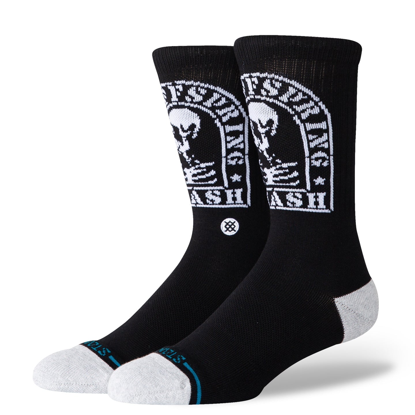STANCE SOCKS SMASHED CREW BLACK - The Drive Skateboard Shop
