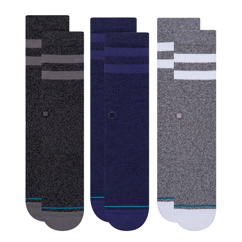 STANCE The Joven Crew 3 Pack grey socks in assorted patterns