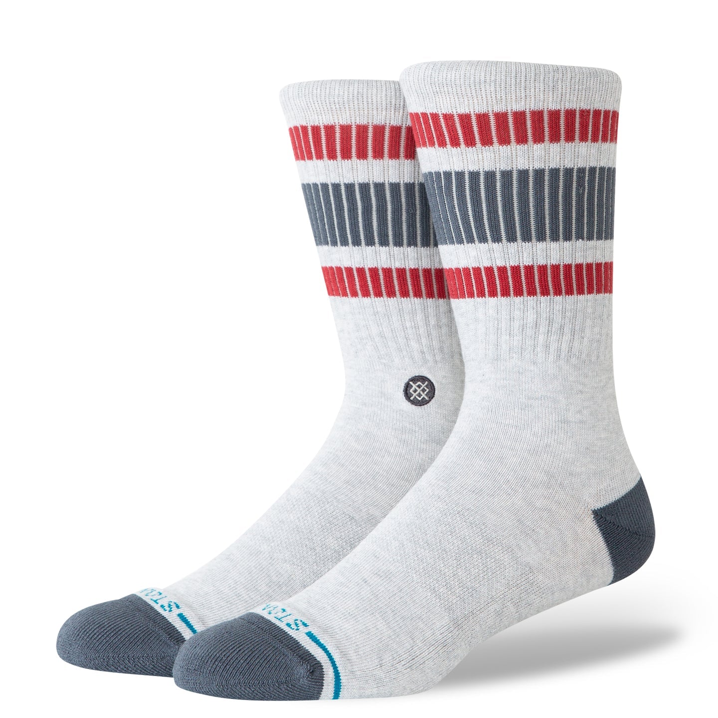 STANCE SOCKS BOYD POP STITCH CREW HEATHER GREY
