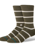 STANCE SOCKS HERITAGE CREW OLIVE