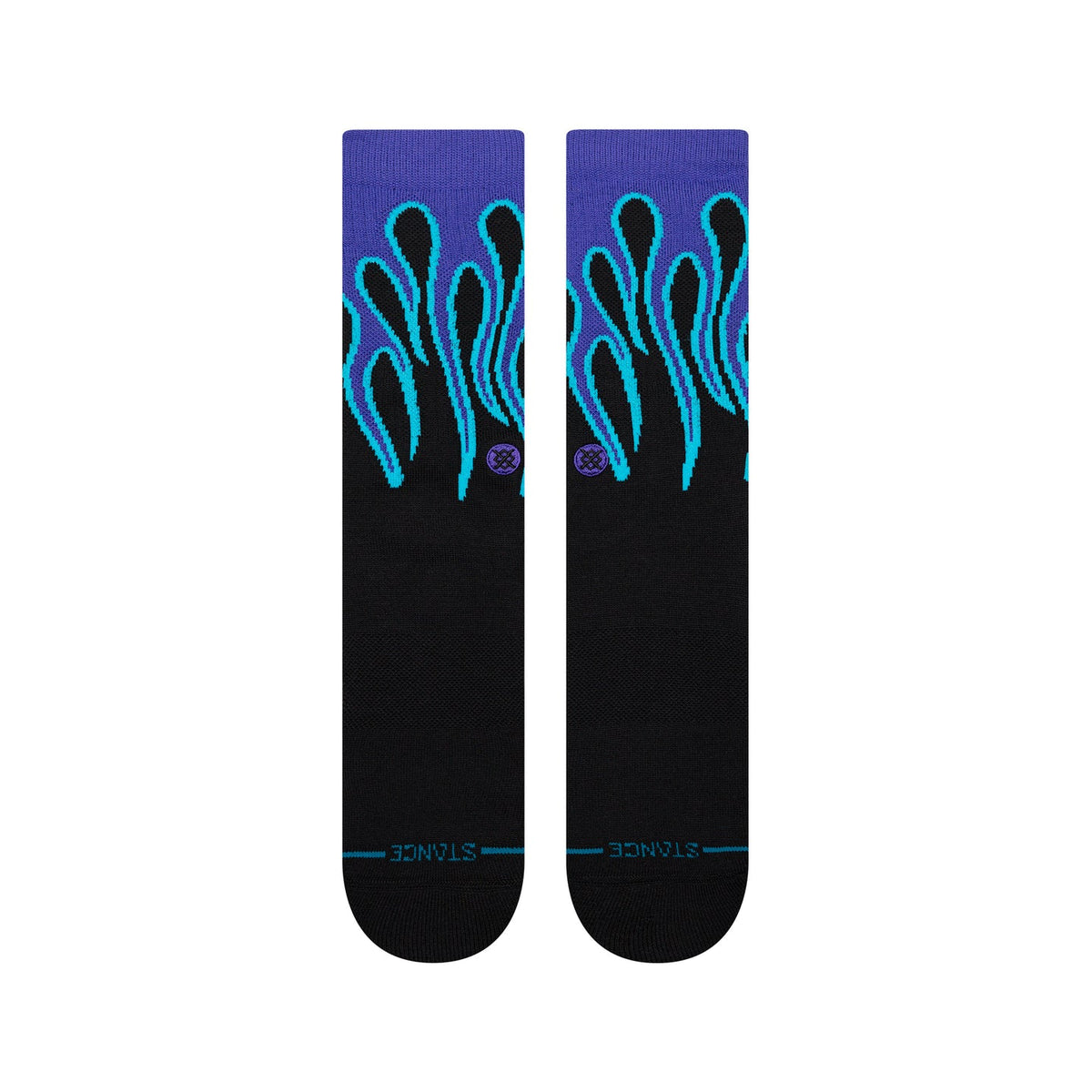 STANCE Amethyst Crew black socks with purple amethyst-inspired patternҵә