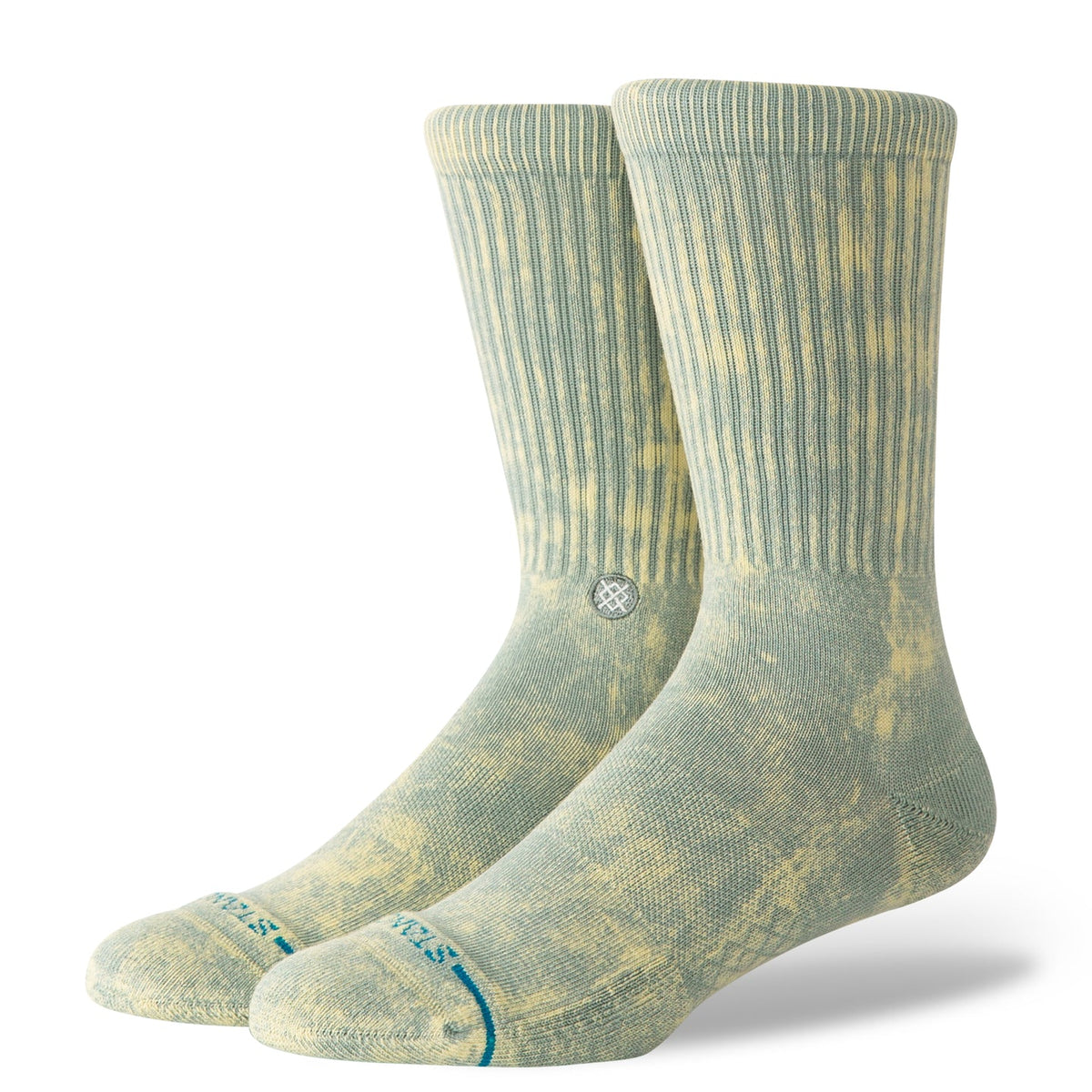 STANCE Icon Wash crew socks in Iceberg white with classic cushioned design