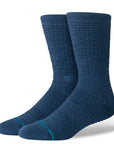 Navy Stance Waffle Crew Socks woven texture product image