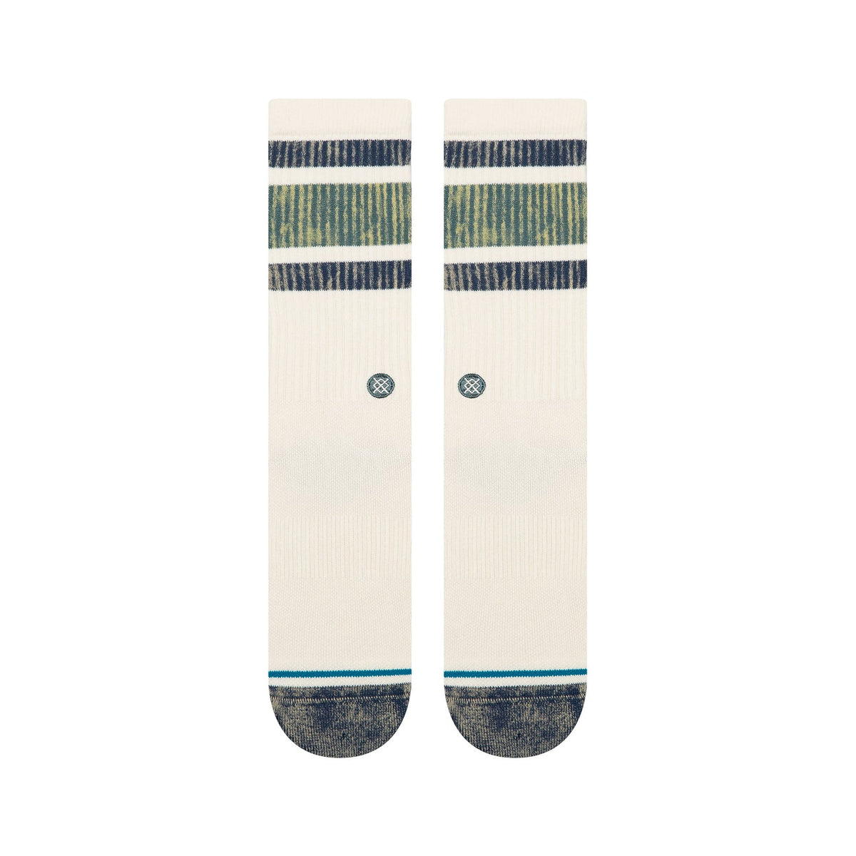 Stance Signature Boyd Wash Crew socks in Atlantic blue with signature patterned design
