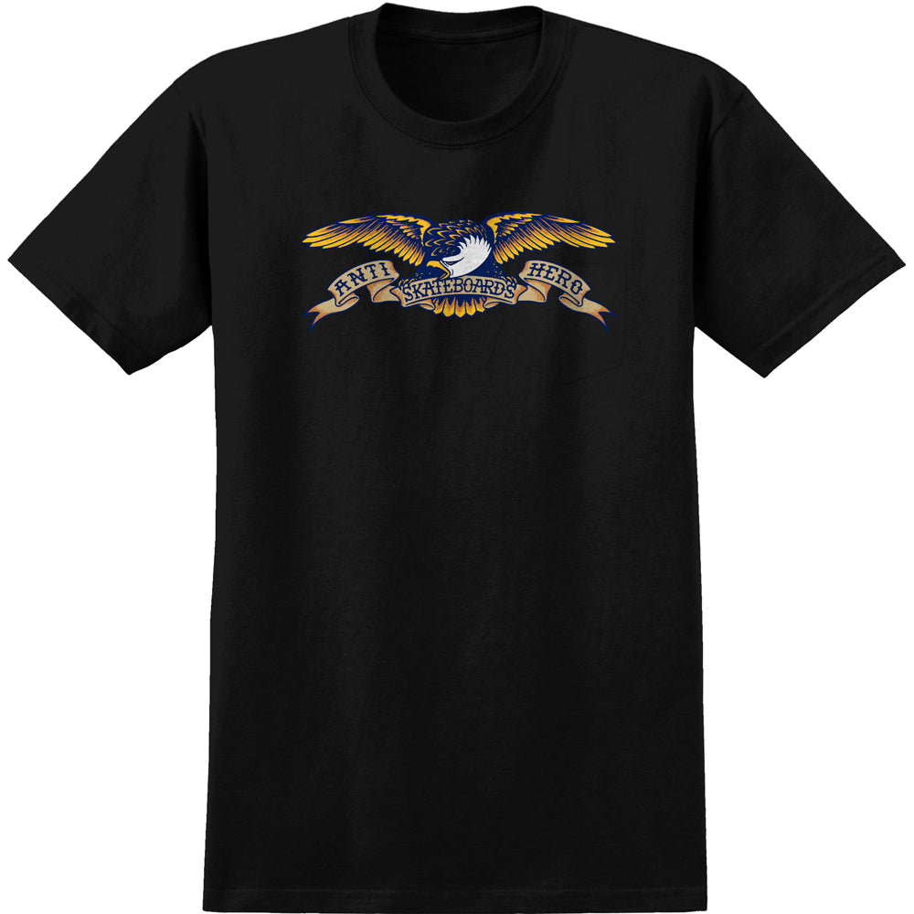 ANTIHERO EAGLE YOUTH T-SHIRT BLACK - The Drive Skateboard Shop