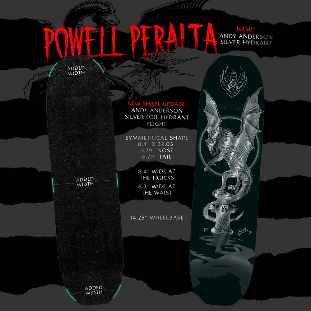 POWELL-PERALTA DECK ANDY ANDERSON HYDRANT 2 SILVER (8.4")