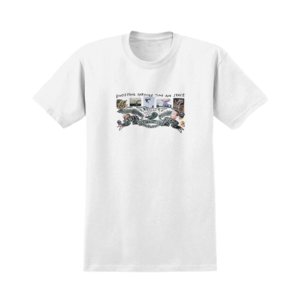 ANTIHERO BONELESS IN SPACE RINGSPUN TEE WHITE - The Drive Skateboard Shop