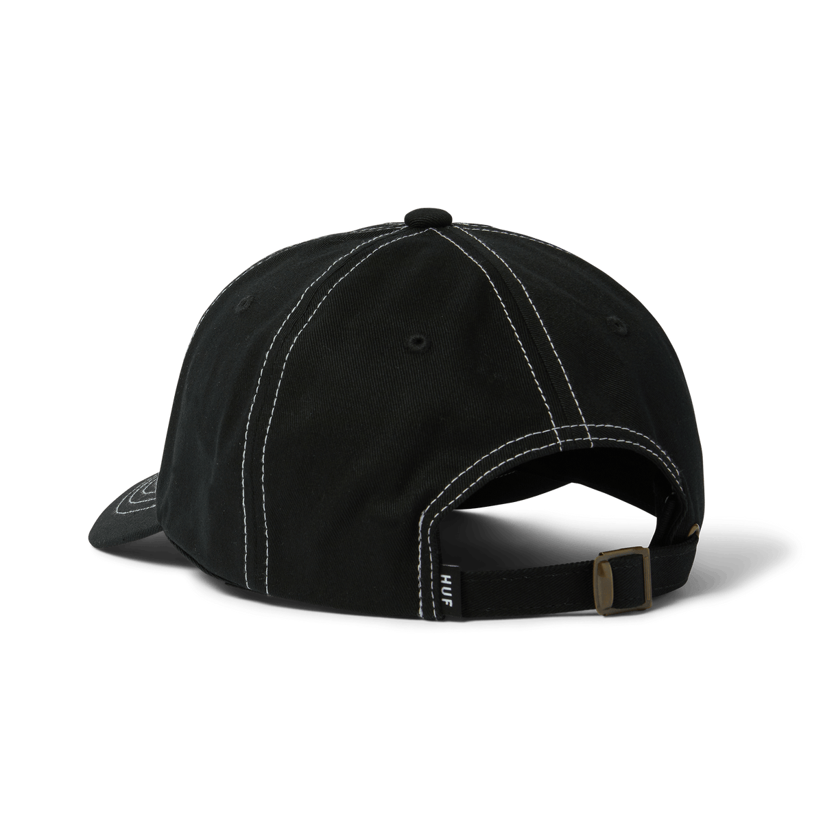 HUF ARCH LOGO 6 PANEL CV HAT BLACK - The Drive Skateboard Shop