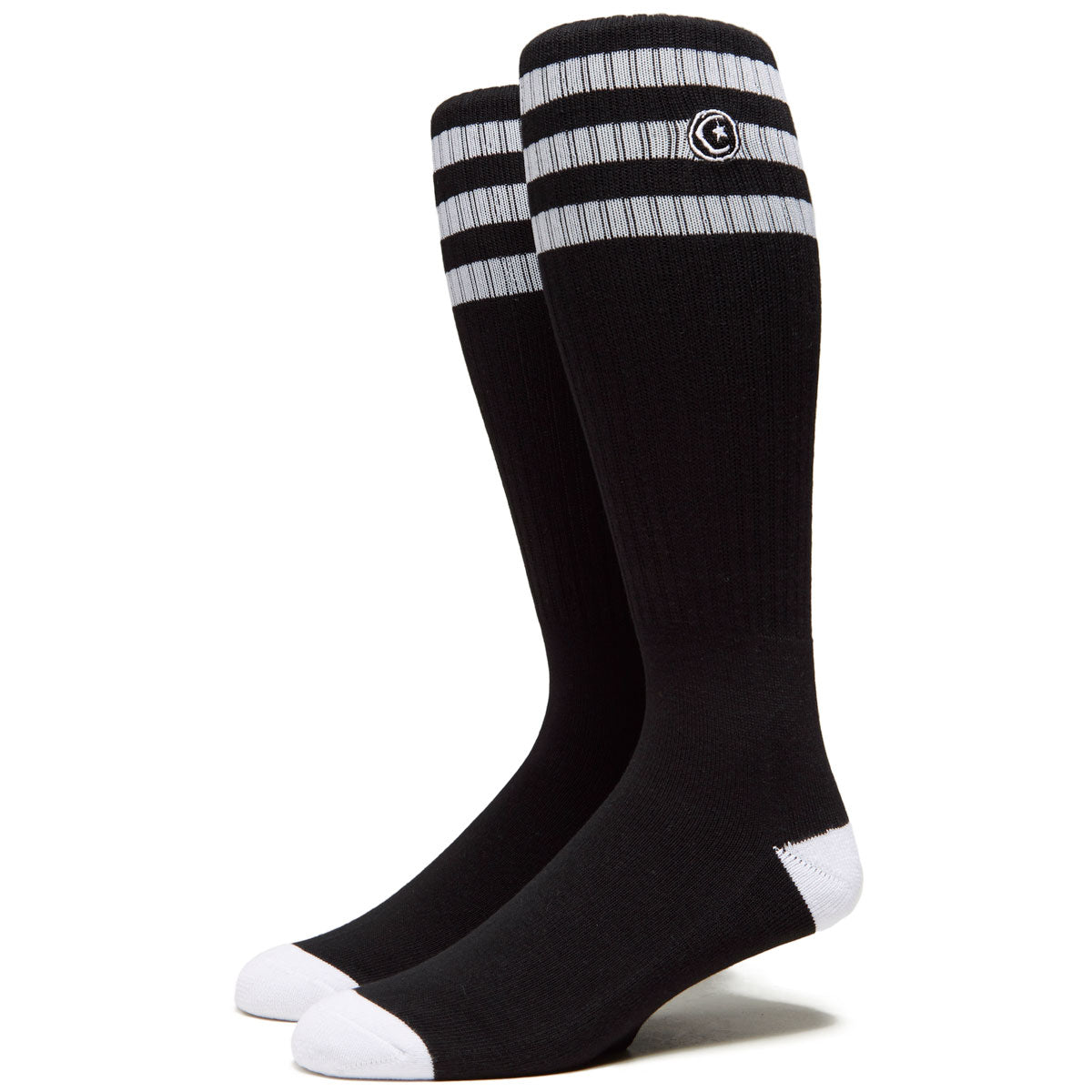 FOUNDATION 3 STRIPE SOCKS BLACK