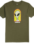 ALIEN WORKSHOP BELIEVE SHIRT OLIVE