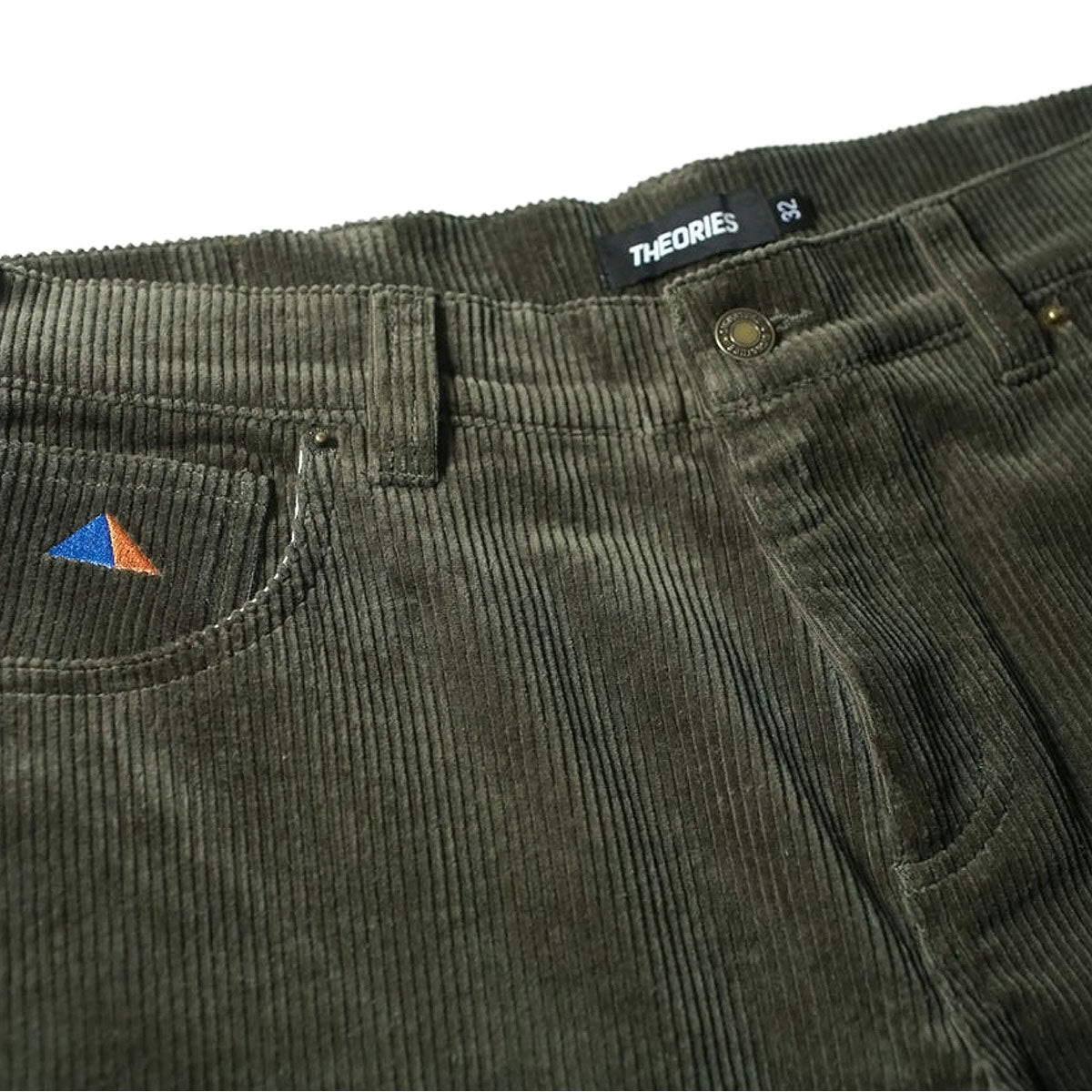 THEORIES PAVILLION WIDE WALE CORDUROY PANTS MOSS