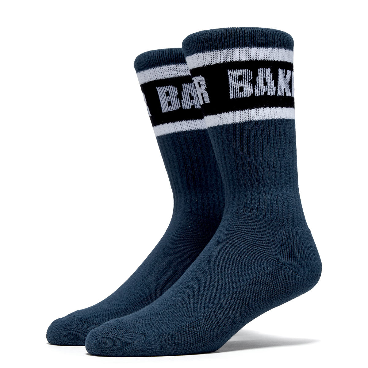 BAKER STRIPE NAVY SOCKS